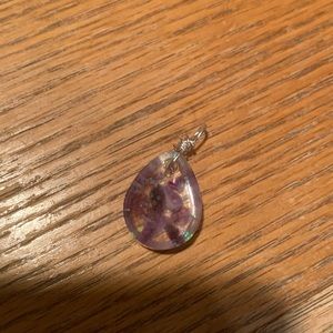 HANDMADE AMETHYST RESIN PENDANT